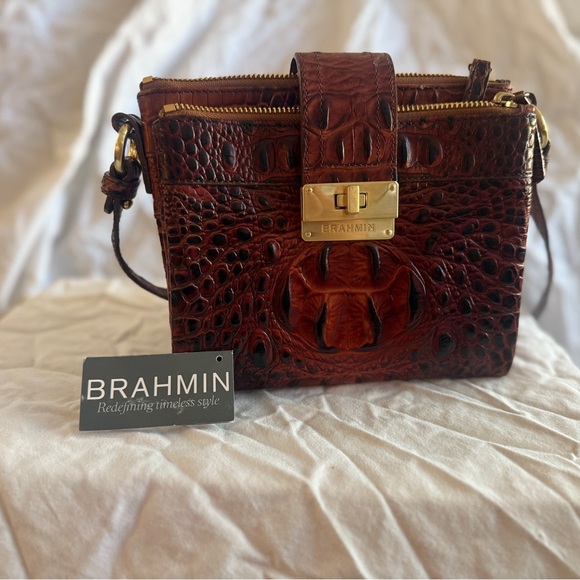 Brahmin Handbags - NEW! Brahmin Crossbody Bag in Mojito Pecan Melbourne
